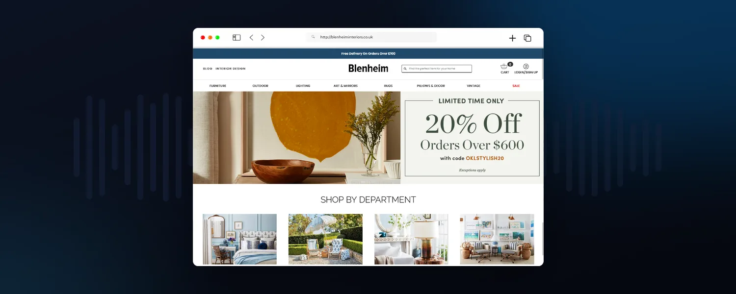 Blenheim Interiors — E-commerce & Retail
